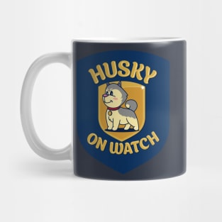 Husky on Watch Mug